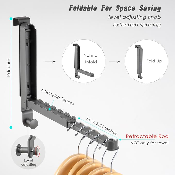 Multi - Scenario Foldable Retractable Clothes Drying Rack: Space - Saving, Easy to Install, Strong Load - Bearing