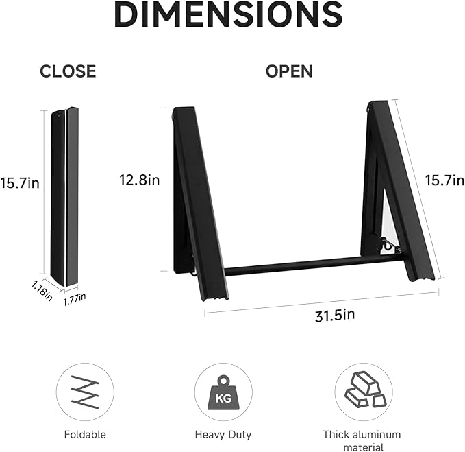 Foldable Retractable Clothes Drying Rack: Two Installation Methods, Strong Load - Bearing, Space - Saving for Multiple Scenarios