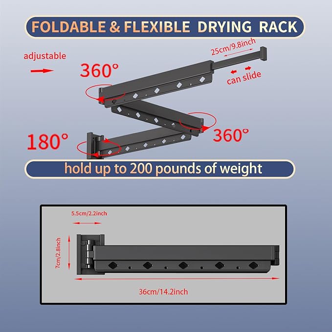 Foldable Retractable Clothes Drying Rack: Suitable for Multiple Scenarios, Strong Load - Bearing and High Space Utilization
