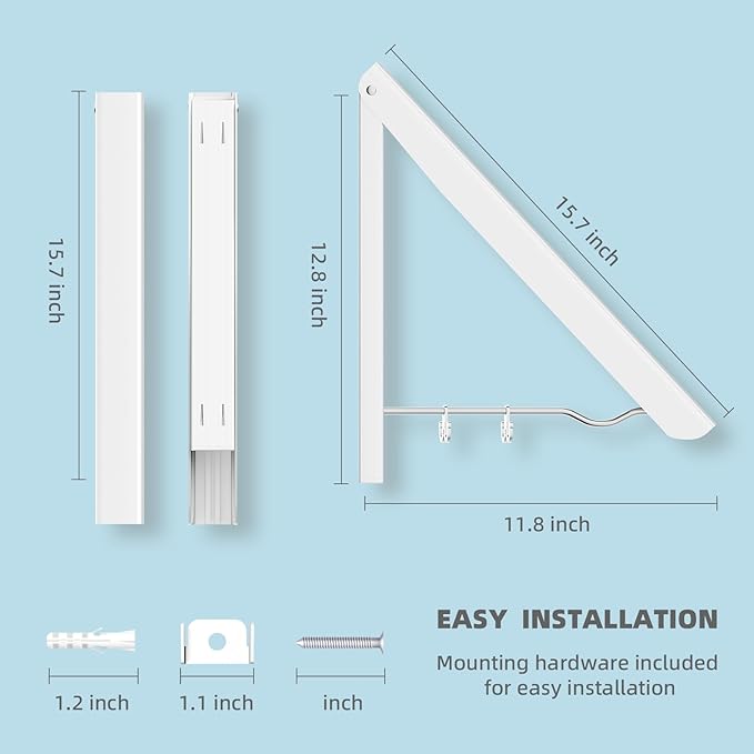 Foldable Wall - Mounted Retractable Clothes Drying Rack: Space - Saving, Strong Load - Bearing, Suitable for Multiple Scenarios