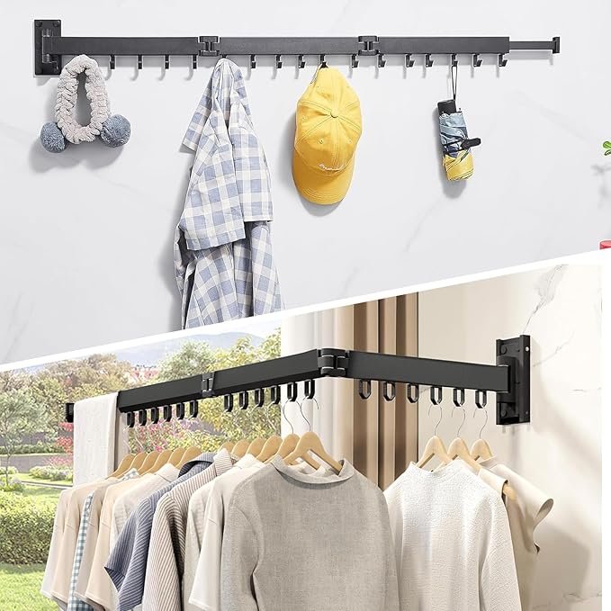Foldable Retractable Clothes Drying Rack: Suitable for Multiple Scenarios, Strong Load - Bearing and Convenient Storage