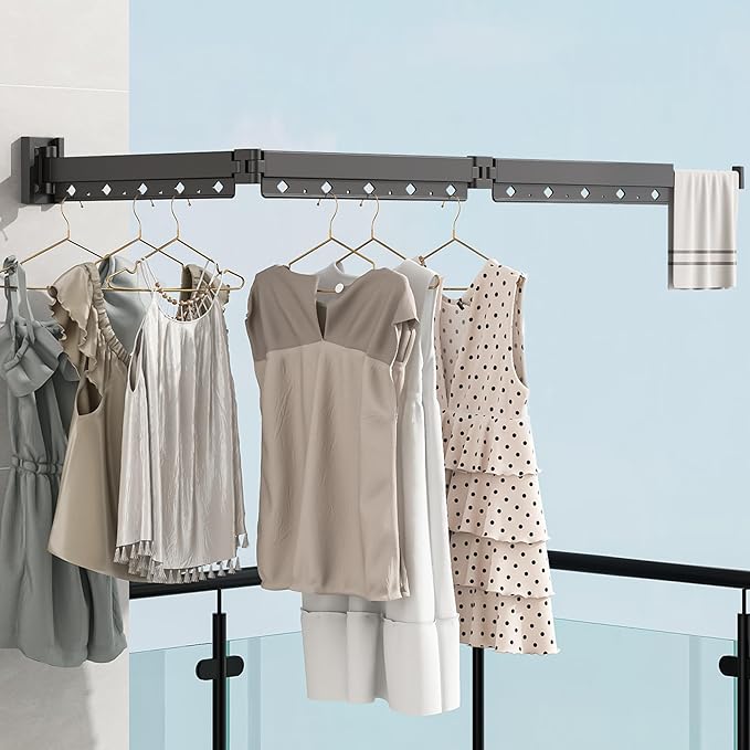 Foldable Retractable Clothes Drying Rack: Suitable for Multiple Scenarios, Strong Load - Bearing and High Space Utilization