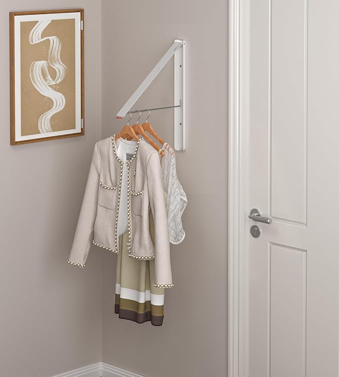 Wall - Mounted Foldable Retractable Clothes Drying Rack: A Drying Essential for Small Spaces, Suitable for Multiple Scenarios