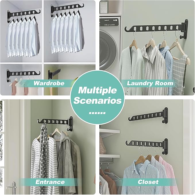 2 - Pack Rotatable Retractable Clothes Drying Rack: Multi - Scenario Adaptation, Stable and Safe