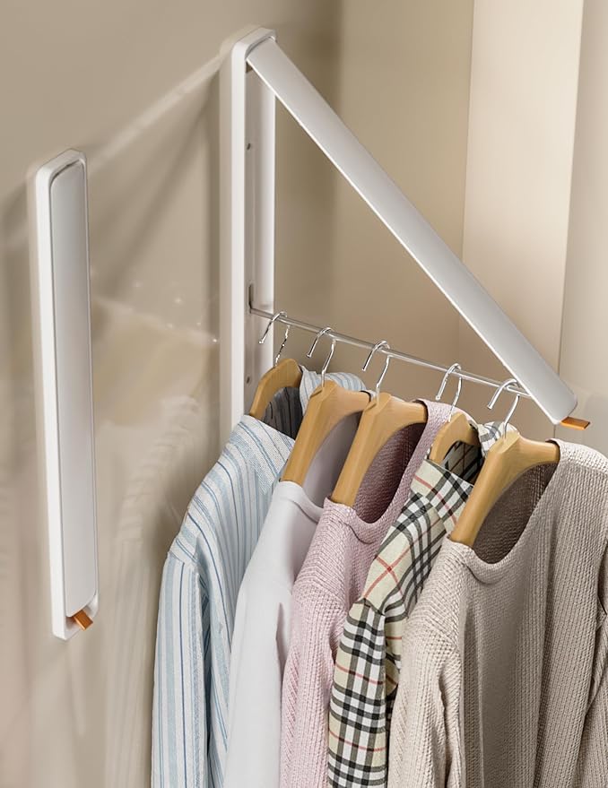 Wall - Mounted Foldable Retractable Clothes Drying Rack: A Drying Essential for Small Spaces, Suitable for Multiple Scenarios