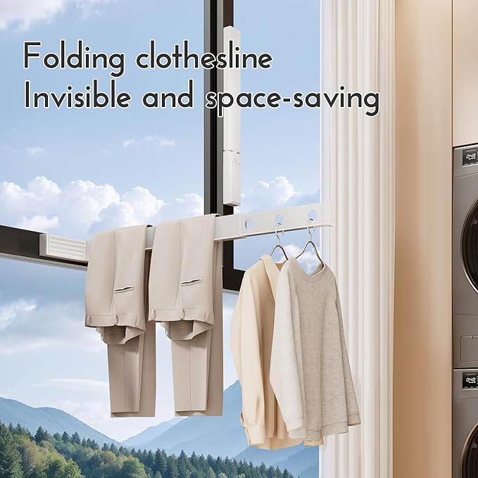 Foldable Retractable Clothes Drying Rack: Multi - angle Adjustable, Suitable for Multiple Scenarios, a Good Helper for Saving Space