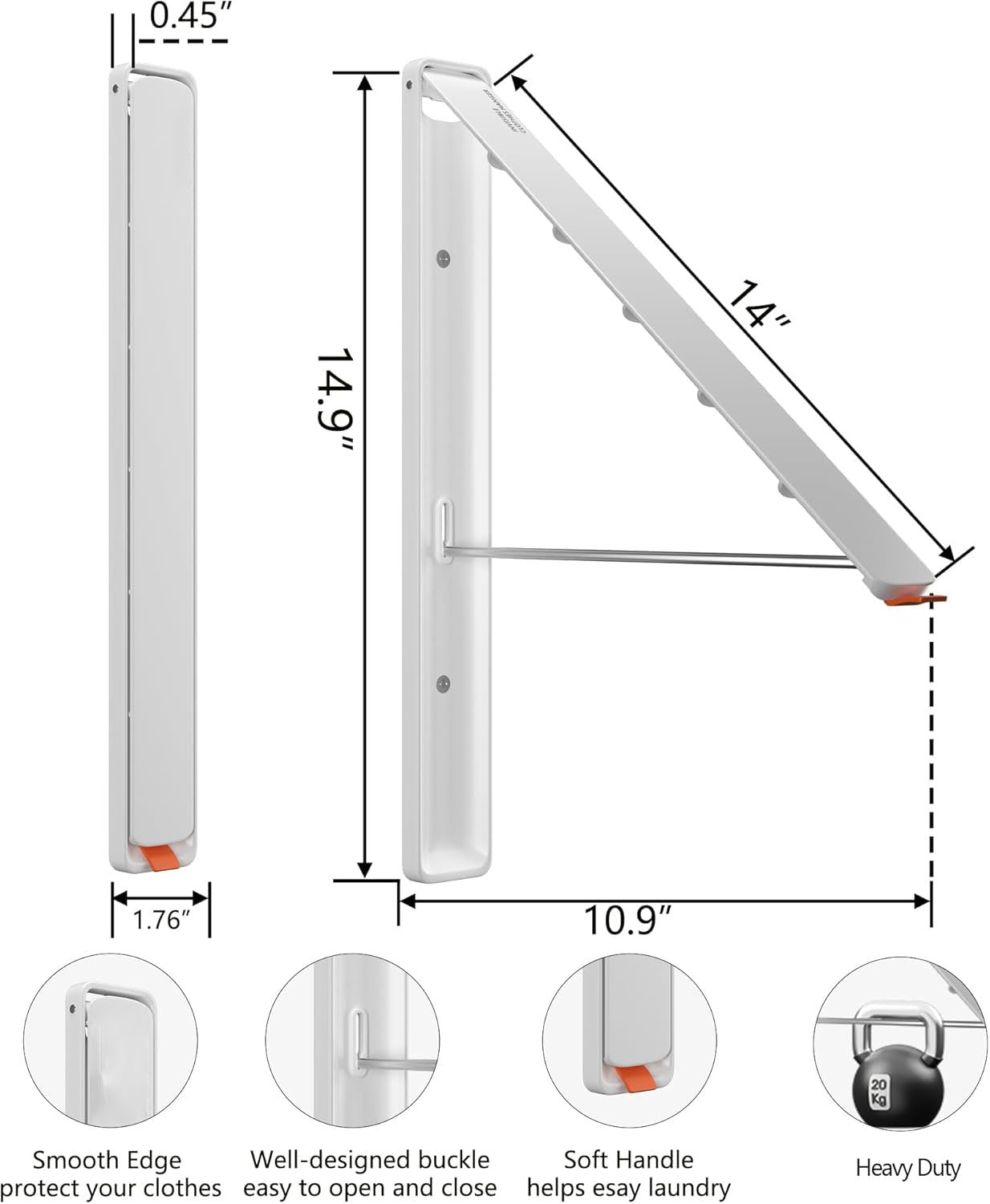 Wall - Mounted Foldable Retractable Clothes Drying Rack: A Drying Essential for Small Spaces, Suitable for Multiple Scenarios