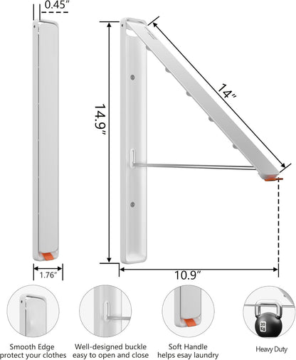 Wall - Mounted Foldable Retractable Clothes Drying Rack: A Drying Essential for Small Spaces, Suitable for Multiple Scenarios