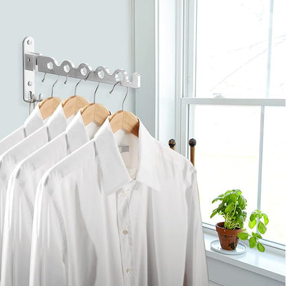 Space Aluminum Foldable Retractable Clothes Drying Rack: Rust - Proof and Durable, Convenient Drying for Multiple Scenarios
