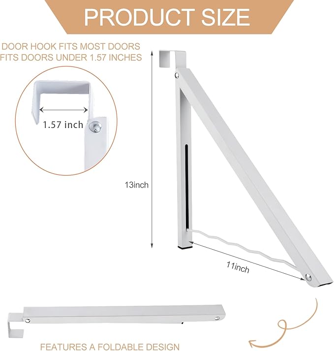 2 - Pack Foldable Over - the - Door Retractable Clothes Drying Rack: Space - Saving, Strong Load - Bearing, Suitable for Multiple Scenarios