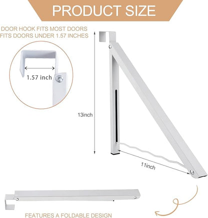 2 - Pack Foldable Over - the - Door Retractable Clothes Drying Rack: Space - Saving, Strong Load - Bearing, Suitable for Multiple Scenarios