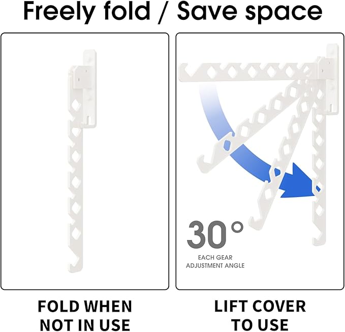 Foldable Retractable Clothes Drying Rack: Flexible Folding Saves Space, Convenient Drying for Multiple Scenarios