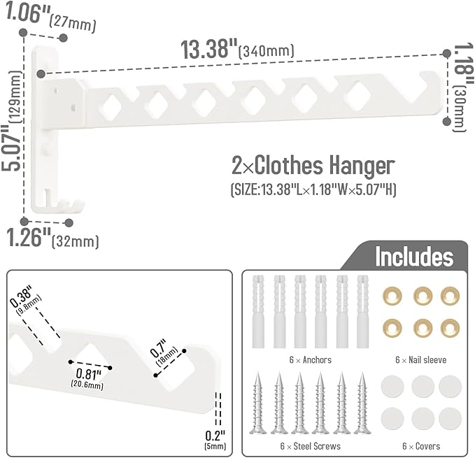 Foldable Retractable Clothes Drying Rack: Flexible Folding Saves Space, Convenient Drying for Multiple Scenarios