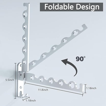 Space Aluminum Foldable Retractable Clothes Drying Rack: Rust - Proof and Durable, Convenient Drying for Multiple Scenarios