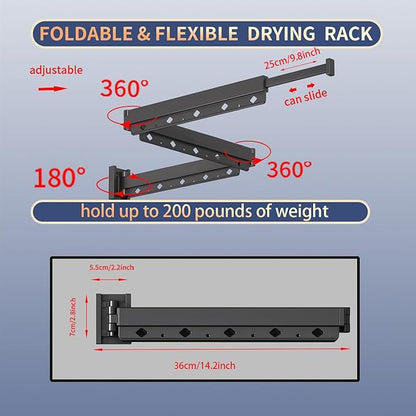 Foldable Retractable Clothes Drying Rack: Suitable for Multiple Scenarios, Strong Load - Bearing and High Space Utilization