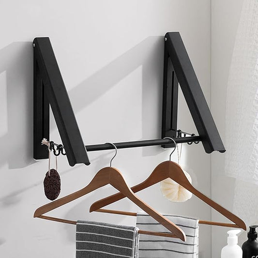 Foldable Retractable Clothes Drying Rack: Two Installation Methods, Strong Load - Bearing, Space - Saving for Multiple Scenarios