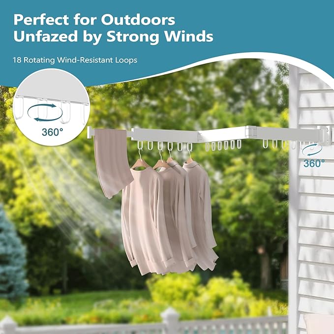 Foldable Retractable Clothes Drying Rack: Suitable for Multiple Scenarios, Space - Saving and Heavy - Duty