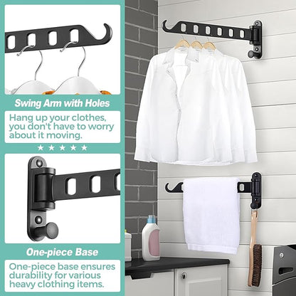 2 - Pack Rotatable Retractable Clothes Drying Rack: Multi - Scenario Adaptation, Stable and Safe