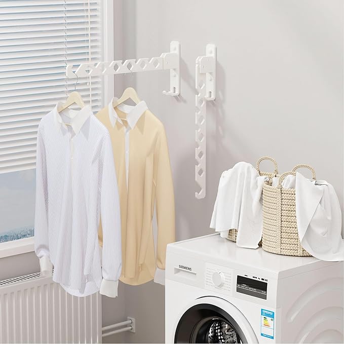 Foldable Retractable Clothes Drying Rack: Flexible Folding Saves Space, Convenient Drying for Multiple Scenarios