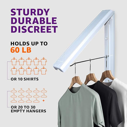 Retractable Wall - Mounted Clothes Drying Rack: A Savior for Small Spaces, Strong in Load - Bearing and Convenient in Storage