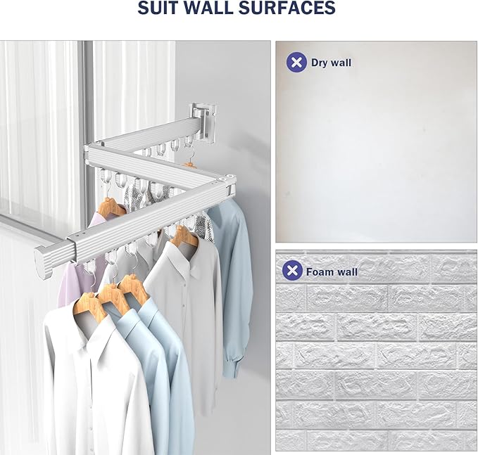 Multi - Scenario Retractable Clothes Drying Rack: Large Capacity, Easy to Install, Flexibly Adapt to Balcony, Bathroom and Other Spaces
