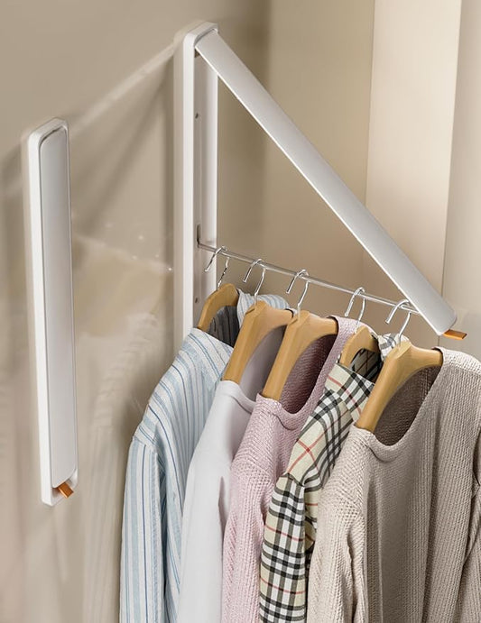 Wall - Mounted Foldable Retractable Clothes Drying Rack: A Drying Essential for Small Spaces, Suitable for Multiple Scenarios